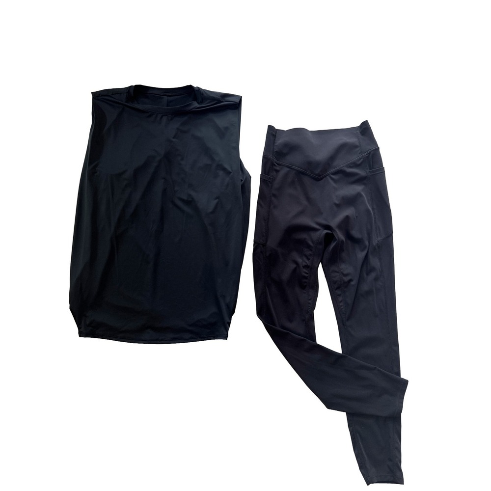 Halara Joggers & Yoga Tank Set Sz XS Black High Waist Athleisure NWOT Activewear